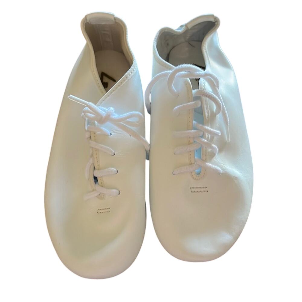 Leo’s White Leather Jazz Shoes Girls 3.5M Dance